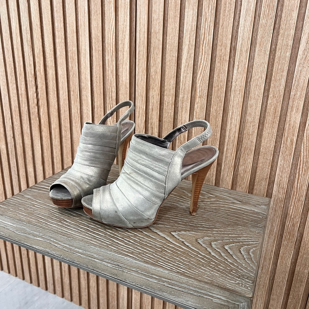 Calvin Klein Kaylor Silver Slingback Heels